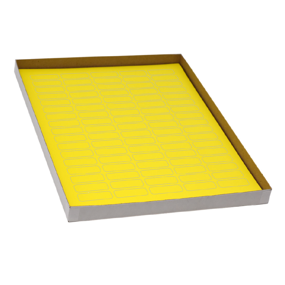 Globe Scientific Label Sheets, Cryo, 33x13mm, for 1.5-2mL Tubes, 20 Sheets, 85 Labels per Sheet, Yellow Image